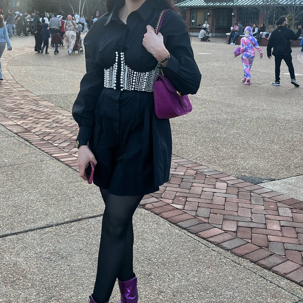 Shirt black without belt